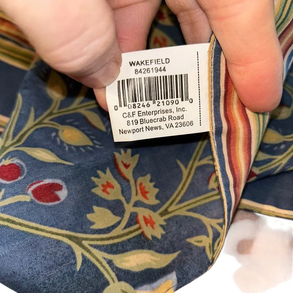 Wakefield French Provencal reversible flower stripes chambray cotton four napkin